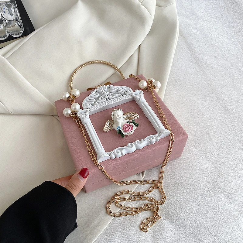 Engel Abend Tasche Designer Frauen Clutch Tasche Clip Handtasche Geldbörse für Hochzeit Kette Luxus Marke Schulter Mini Tasche Vintage Handtasche – Detail 10