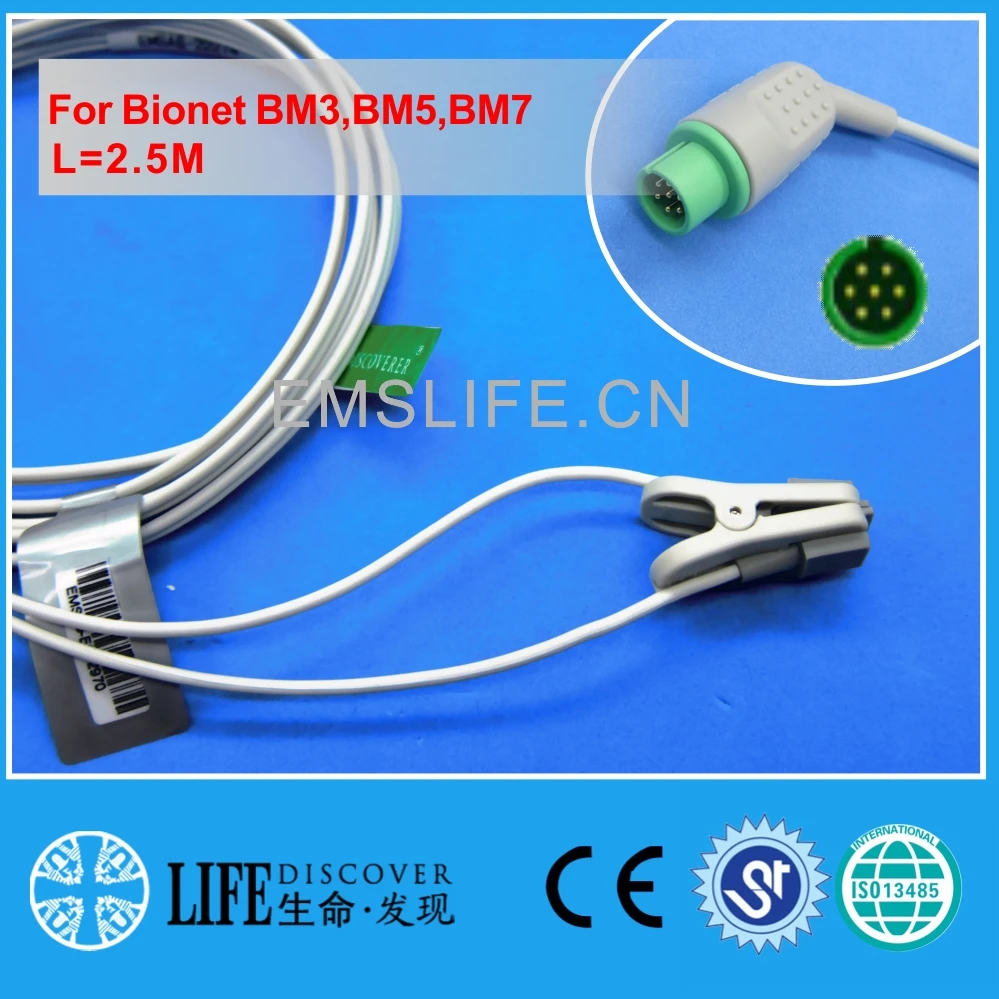 

Reusable child ear clip spo2 sensor For Bionet BM3,BM5, BM7