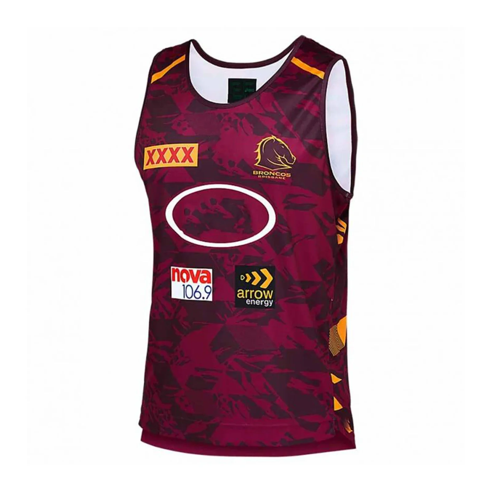 

2021 Brisbane Broncos Men's Training Singlet Rugby Jersey Sport Singlet S-3XL
