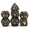 7 Hollow Metal Dice Set Metal Multi sided Dice Metal Dice Set D&D Suitable for Large DND Dungeon and Dragon Role Playing Games 2
