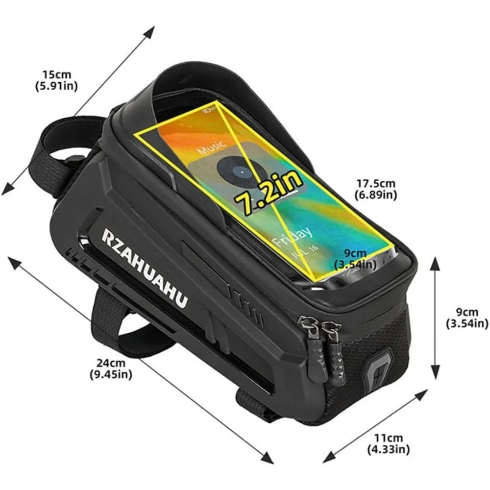 Waterproof Bike Phone Holder & Storage Bag with Sensitive Touchscreen