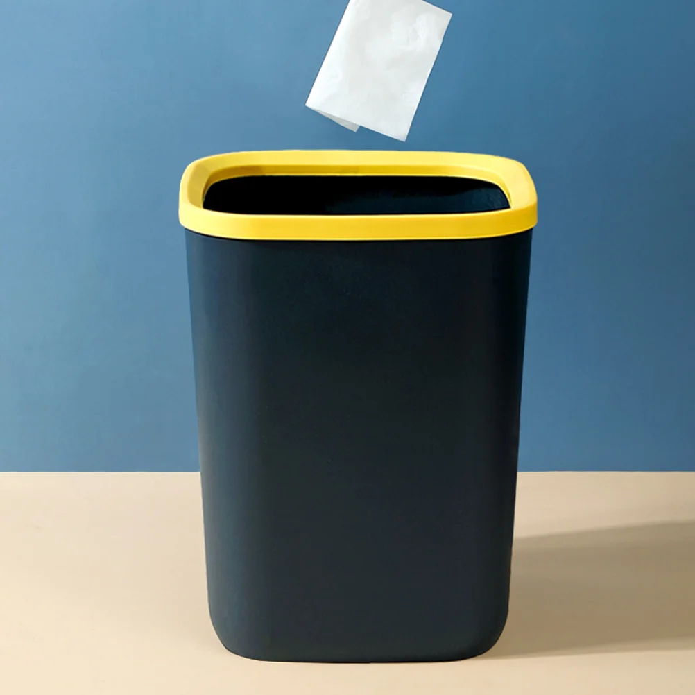 

Office Circle Paper Basket Litter Boxes Large Trash Bin Can Hotel Container Waste Bins Rubbish Slender Garbage for Bedroom