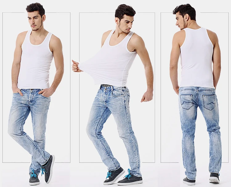 1/3/5 Stück Herren Vier-Jahreszeiten Reine Baumwolle Slim Fit Vielseitige Weste Rundhals Sport Fitness Unterhemd Ärmelloses Freizeit-Oberteil – Detail 3
