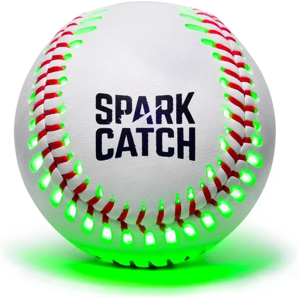 

SPARK CATCH illuminated baseball night lit baseball suitable for boys girls, and adults official baseball size and weight