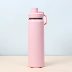 Premium 24 Oz Vacuum Insulated Stainless Steel Water Bottle - Double Wall, Wide Mouth, BPA - Free, Superior Cold Retention - 720ml (Pink)