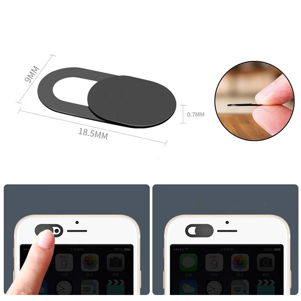 Webcam Cover Shutter Magnet Slider Plastic Camera Cover for iPad Tablet Web Laptop Pc Camera Mobile Phone Lenses Privacy Sticker