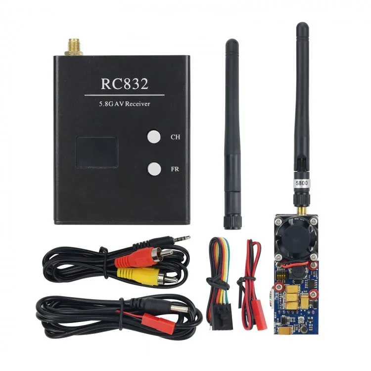 

5.8Ghz 2000mW Wireless Audio Video AV long range TS582000 FPV vtx Transmitter and RC832 Receiver kit for Multicopter
