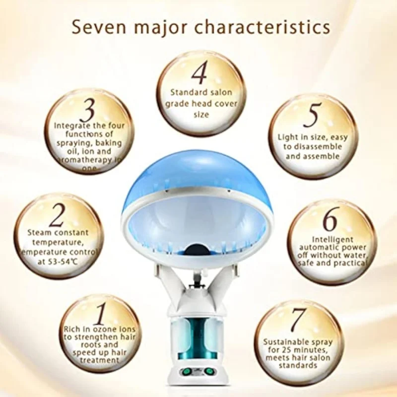Hair Treatment Machine Hair Treatment Steaming Face 2 in 1 Vaporizing Cap Sprayer Suitable for Personal Care at Home and Salon
