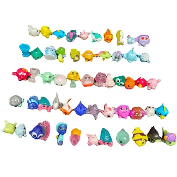 어린이를 위한 장난감 선물, 12-100 개, 스플래클링, 친구가 가득한 바다 물고기, 해양 동물 만화 그림, 희귀 한정판