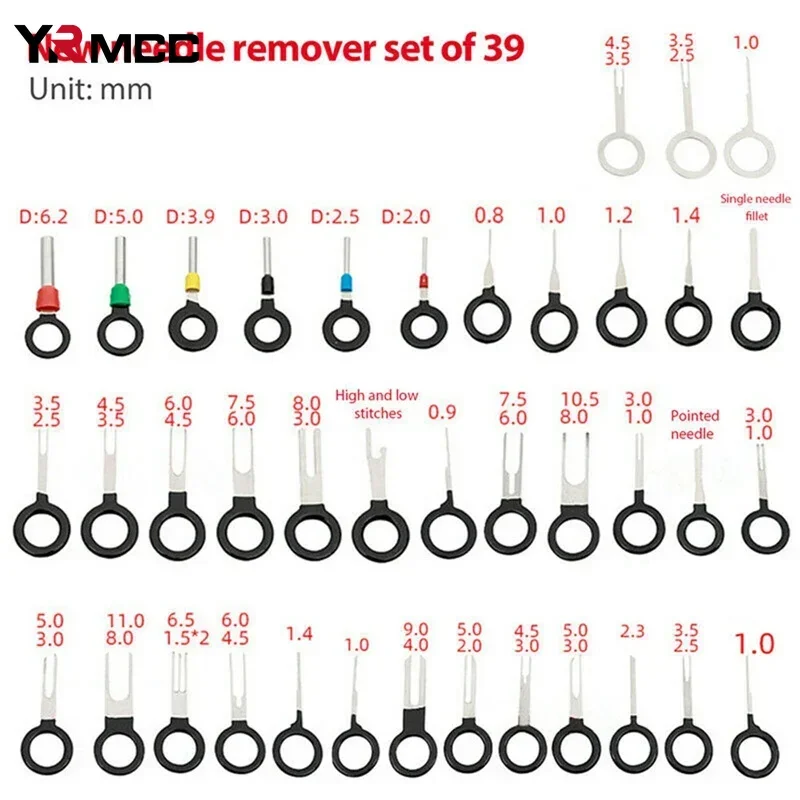 Car Terminal Removal Tools Kit Electrical Wiring Crimp Wires Pin Extractor Automotive Stylus Tool with Box Set Disassembly Tools