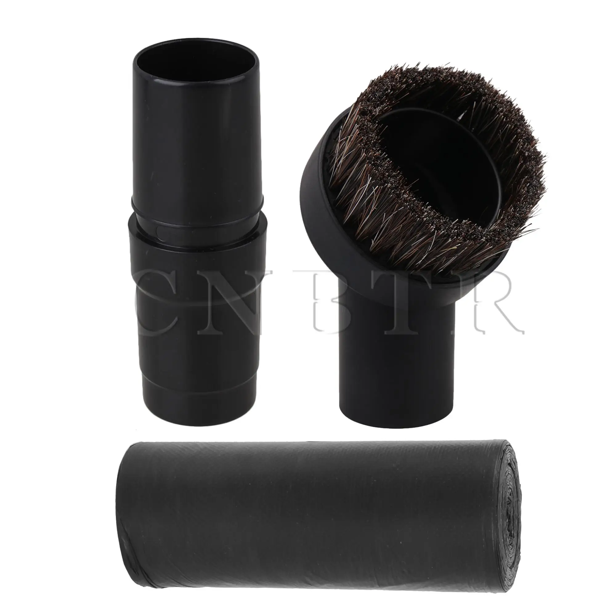 

CNBTR 2 Pieces Vacuum Round Brush 32mm Hose Adapter 32mm to 32mm 35mm w/ Trash Bag