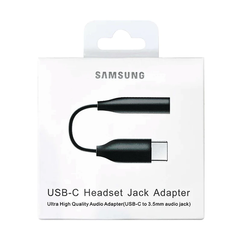 Official Samsung USB-C To Headphone Jack 3.5mm Aux Adapter - White