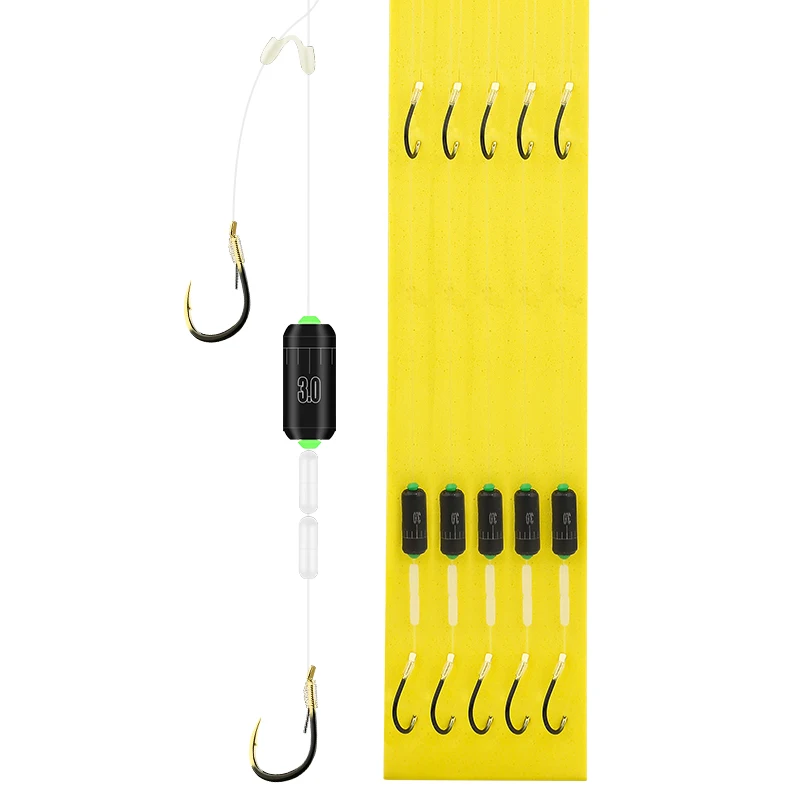 5Pcs/Lot Double Hooks Fishing Hook japan with snap rolling swivel Anti