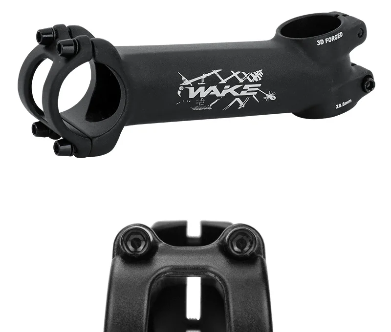WAKE Fahrrad-Langvorbau 120MM 130MM 3D Geschmiedeter Lenkervorbau 10/17 Grad Ultraleichter Hohl-MTB-Vorbau – Detail 10