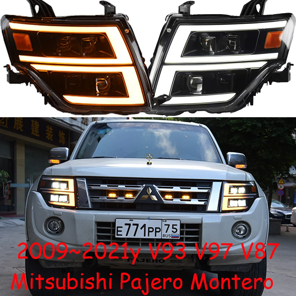 

Автомобильный бампер montero, фары для Mitsubishi pajero, передние фары V93 V97 V87 2009 ~ 2021y, светодиодные автомобильные аксессуары pajero, противотуманные фасветильник