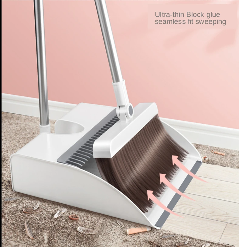 Household Broom and Dustpan Set, Upright Dustpan and Broom Combination Set,  Cleaning Office Kitchen Wooden Floor Pet Hair – the best products in the  Joom Geek online store