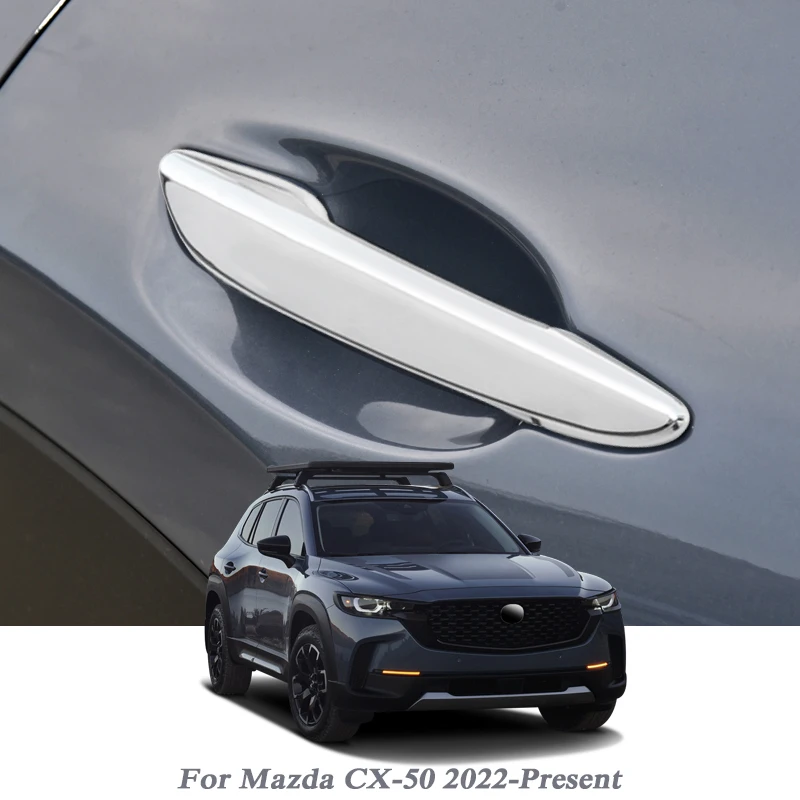 

ABS 4PCS Car Styling Door Handle Sequin For Mazda CX-50 2022-Present Decorate Sequin Trim Protector External Auto Accessory