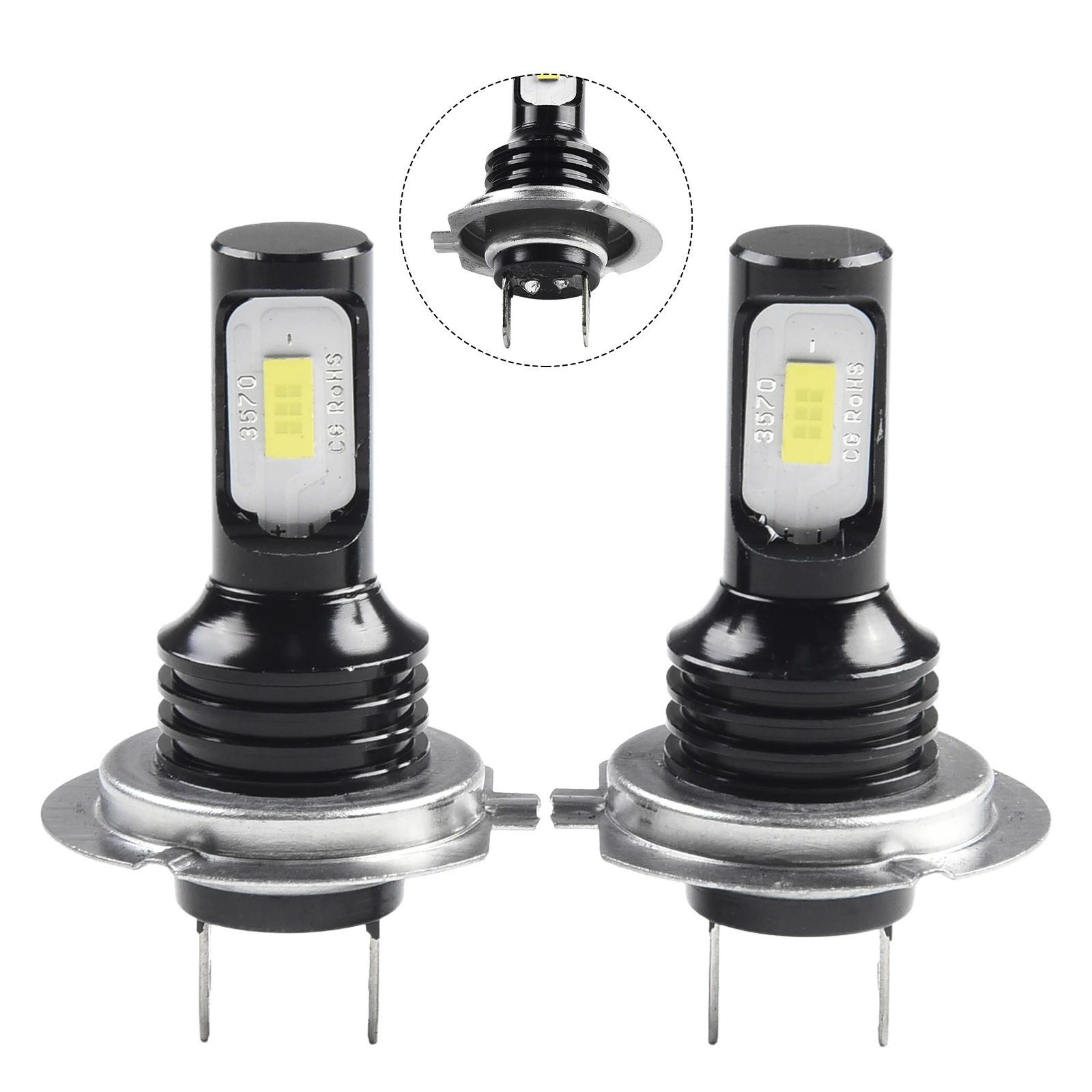 

2PCS H7 Headlight Light Bulbs 6000K IP68 White Light Aluminum Alloy H7 LED Lamp Kit Car Accessories Plug-andplay 12V-24V