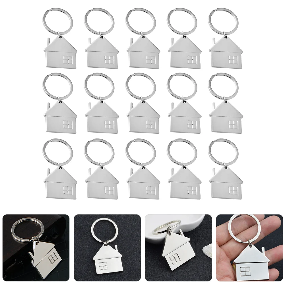 

House Key Chains House Pendant Keychains Housewarming Keychain Gift Pendant Keychain Metal Keyring Housewarming Gift