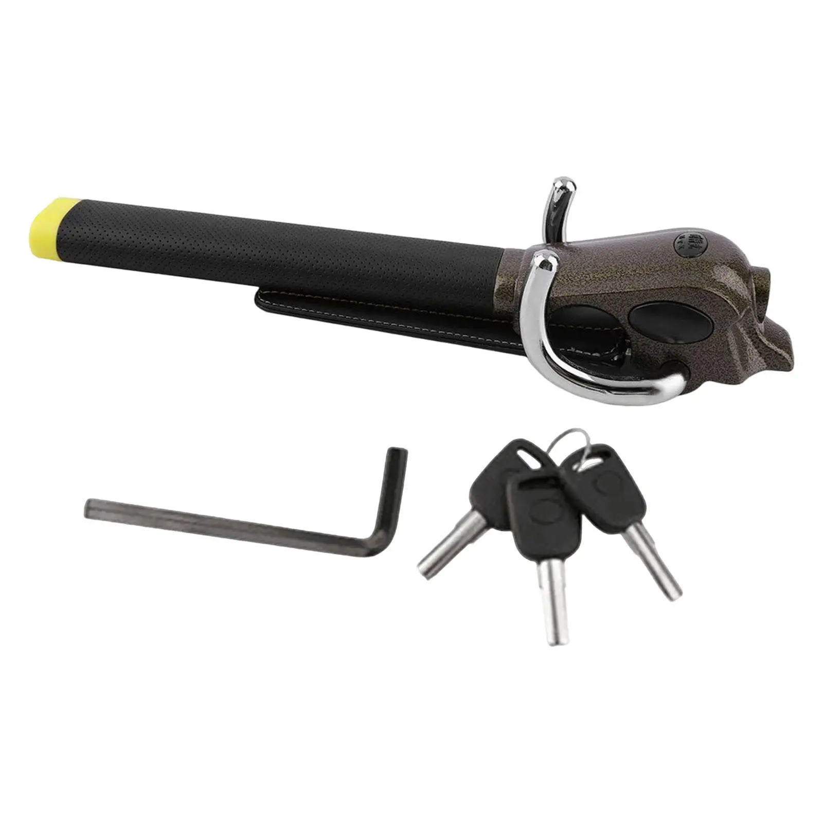 

Steering Wheel Lock with 3 Keys Heavy Duty Durable Security Lock Automotive Automobile Steering Lock for Van Vehicles Truck