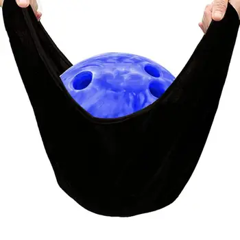 Borsa per pulire la palla da bowling Asciugamano per la pulizia della bowling in microfibra lucida Borsa per riporre il bowling Accessori per il panno per pulire