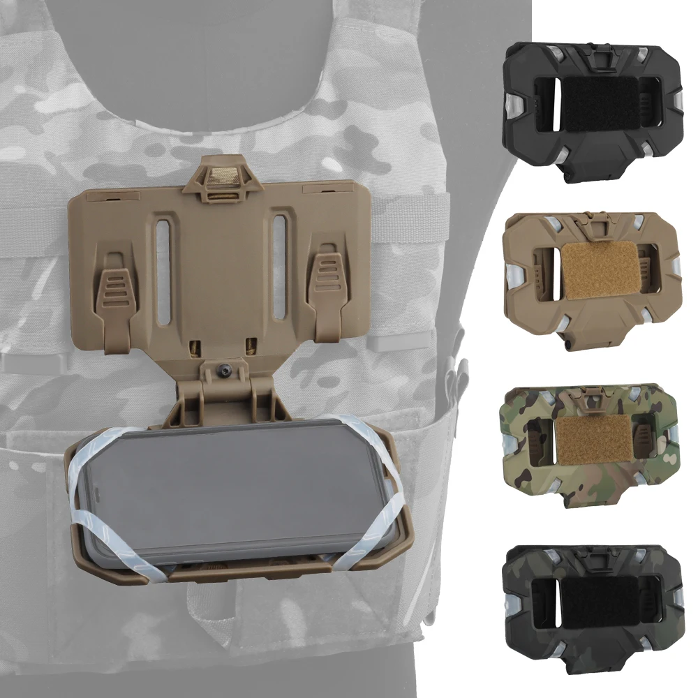 MilitaryMOLLEMobilePhoneNavigationHangBoardFoldableTacticalVestMobilePhoneHolderfor