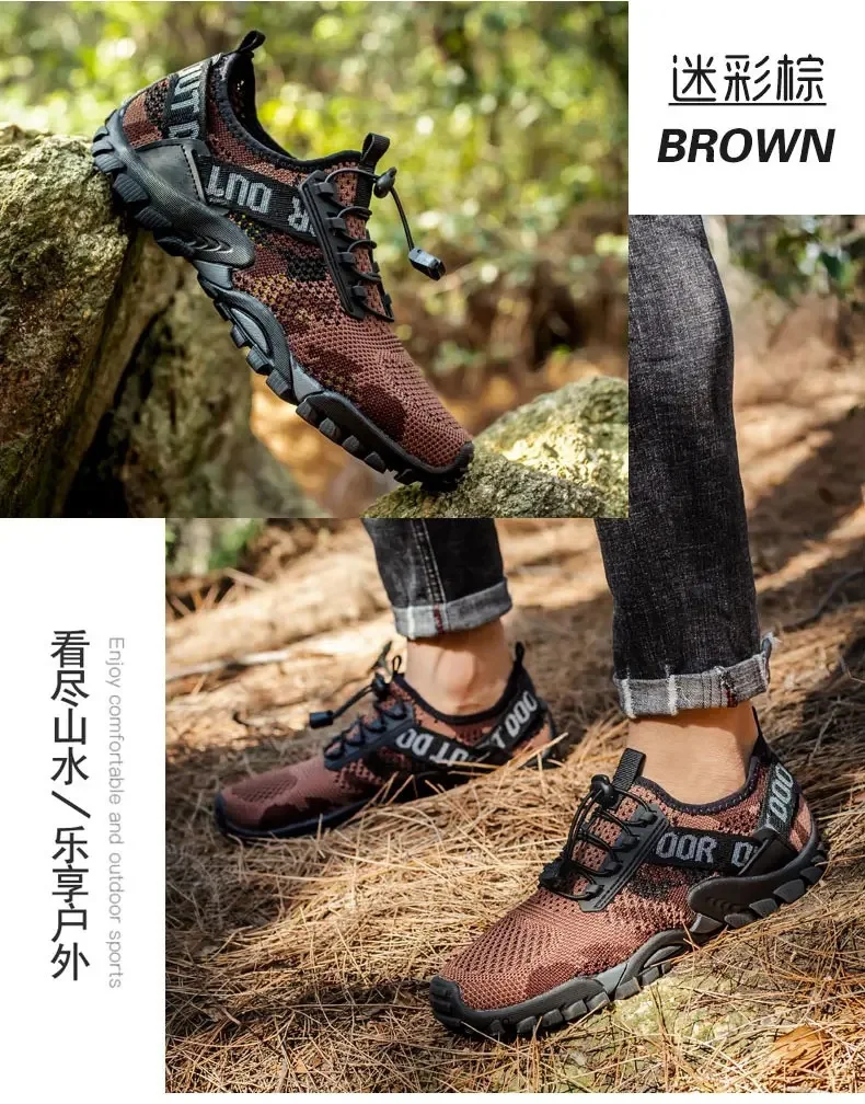 Neue Herrenschuhe, fliegendes gewebtes Mesh, sportlich, atmungsaktiv, leicht, lässig, Sport, Laufen, weiche Sohle, Reiseschuhe, Sneakers, cremefarbene Schuhe – Detail 18