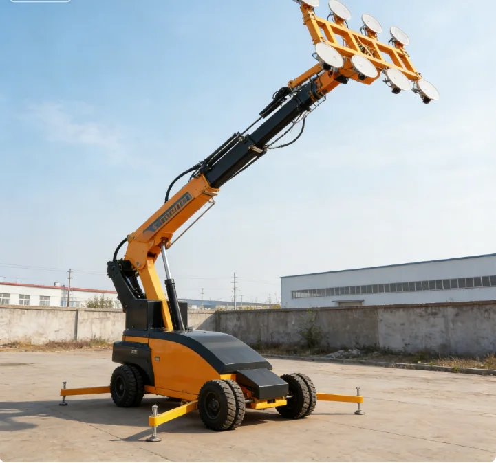 เครื่องยกกระจกสุญญากาศ 400กก. 500กก. 600กก. 800กก. หุ่นยนต์ประกอบกระจกสำหรับกระจกหนักและหน้าต่าง ลดราคาพิเศษ 1