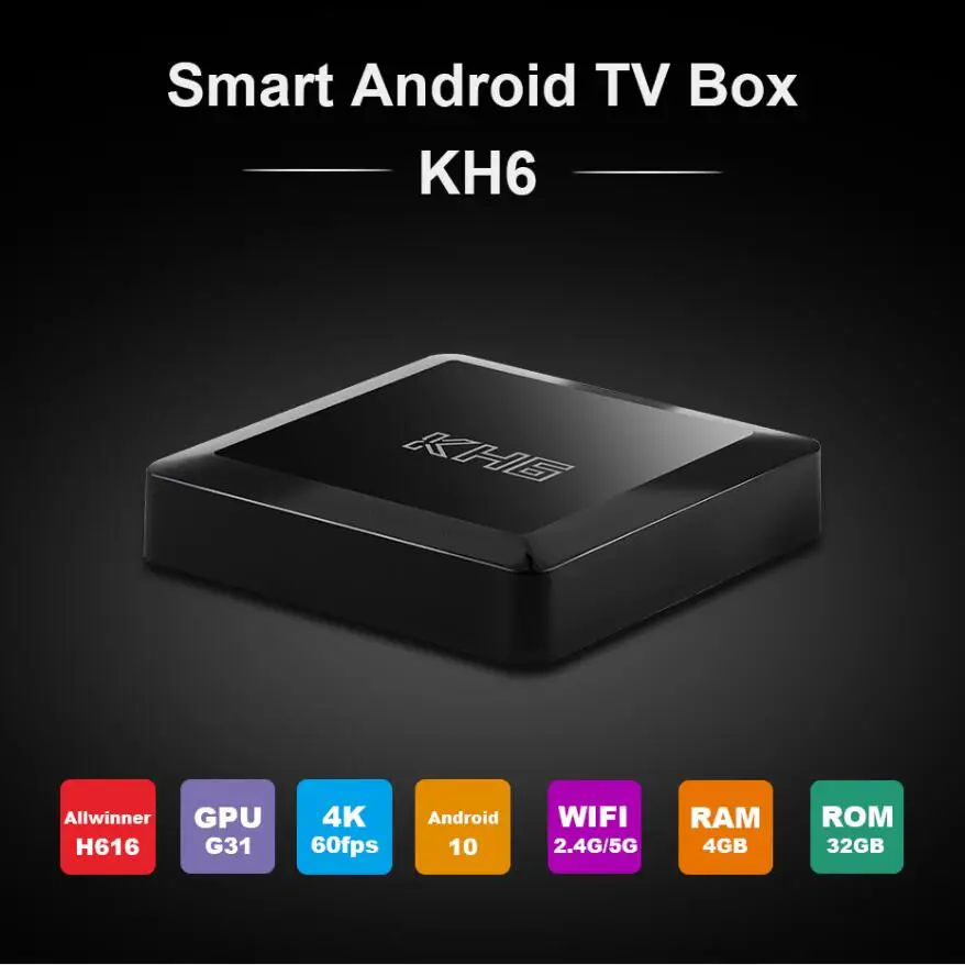 Good Price Mecool KH6 Android TV Box 4GB 32GB dual WIFI Android 10.0 HDR  Video Support OTA Update Smart Box KH6 Mecool