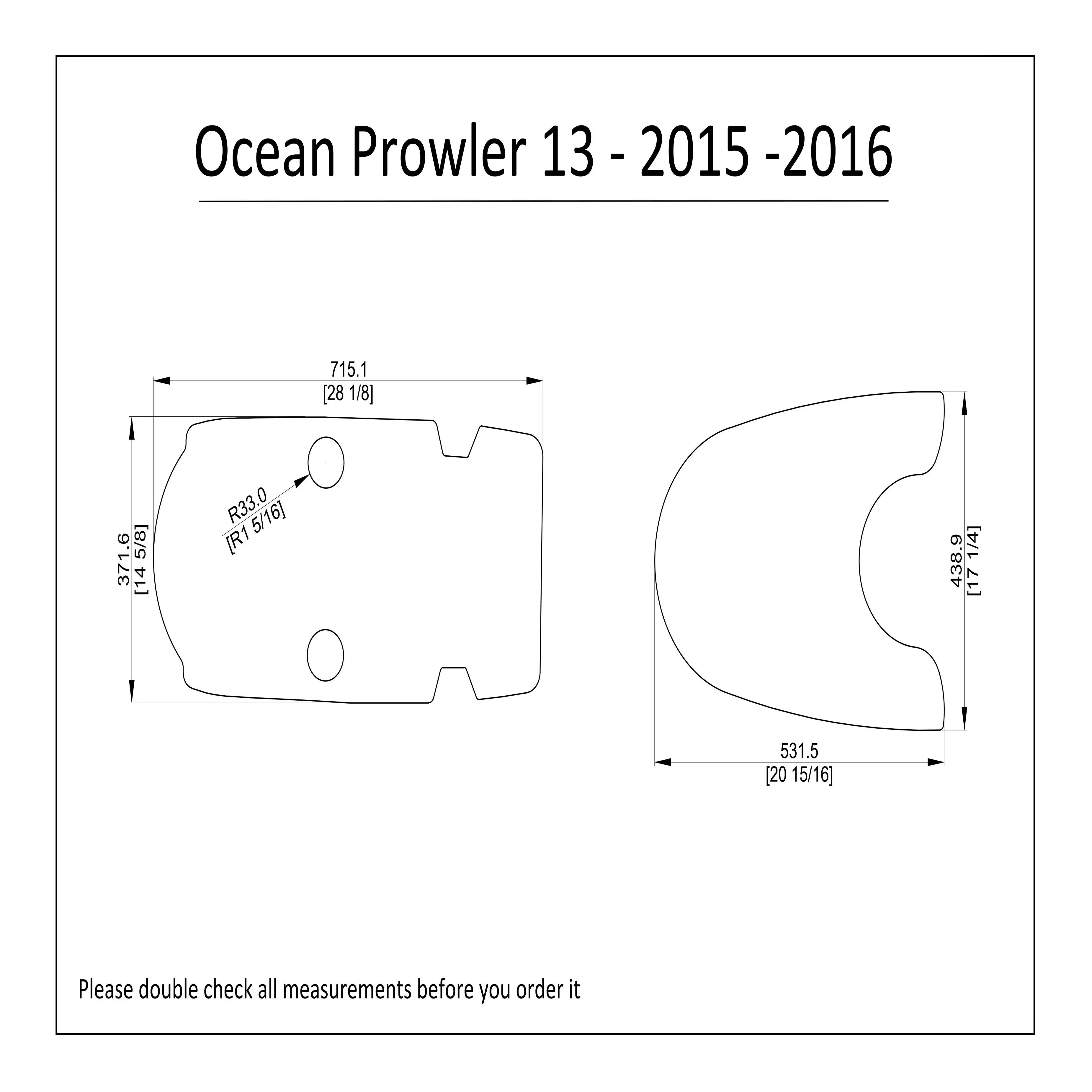 2015-2016 Ocean Prowler 13 Kayak Boat EVA Foam Deck Floor Pad Flooring