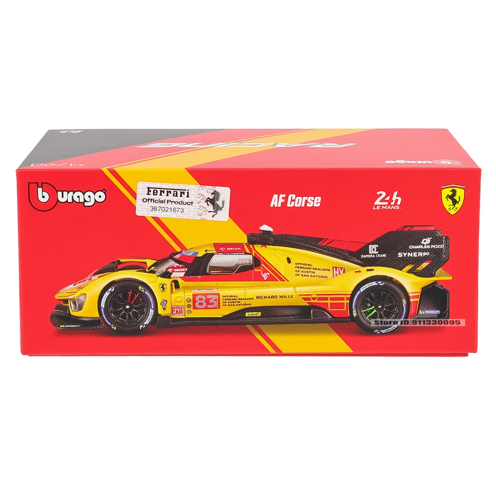 ブラーゴ 1/43 ル・マン フェラーリ 499P 2024 488 250 512 合金