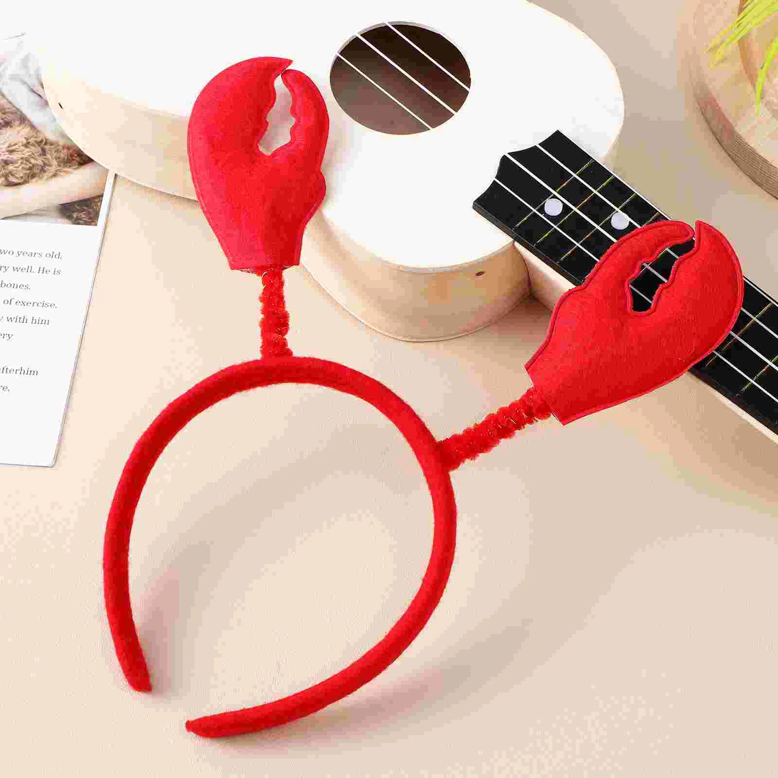 6 Pcs Lobster Party Decorations The Crab Birthday Makeup Headband Hair Toppers Women Accessories Child 6