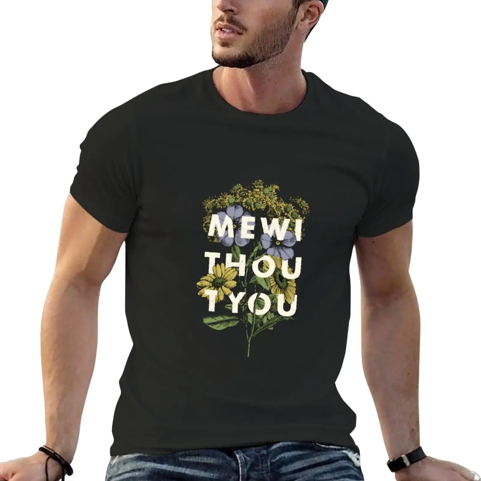 

Мужская быстросохнущая футболка с цветочным принтом Mewithoutyou