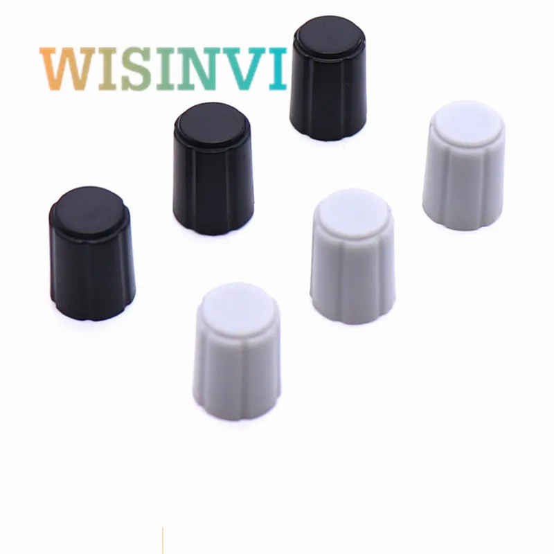 Potentiometer Knob Cap Rotary Encoder Knob Plastic Knob Cap 10PCS plastic knob for KY-040 360 Degrees Potentiometer Rotary Encoder ABS Type D Half Shaft Hole Caps Knob 6mm A15 Sensor