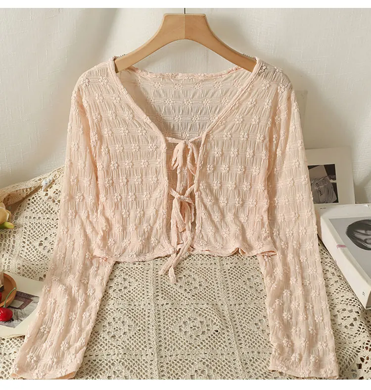 19087 pink v-neck double strap cardigan