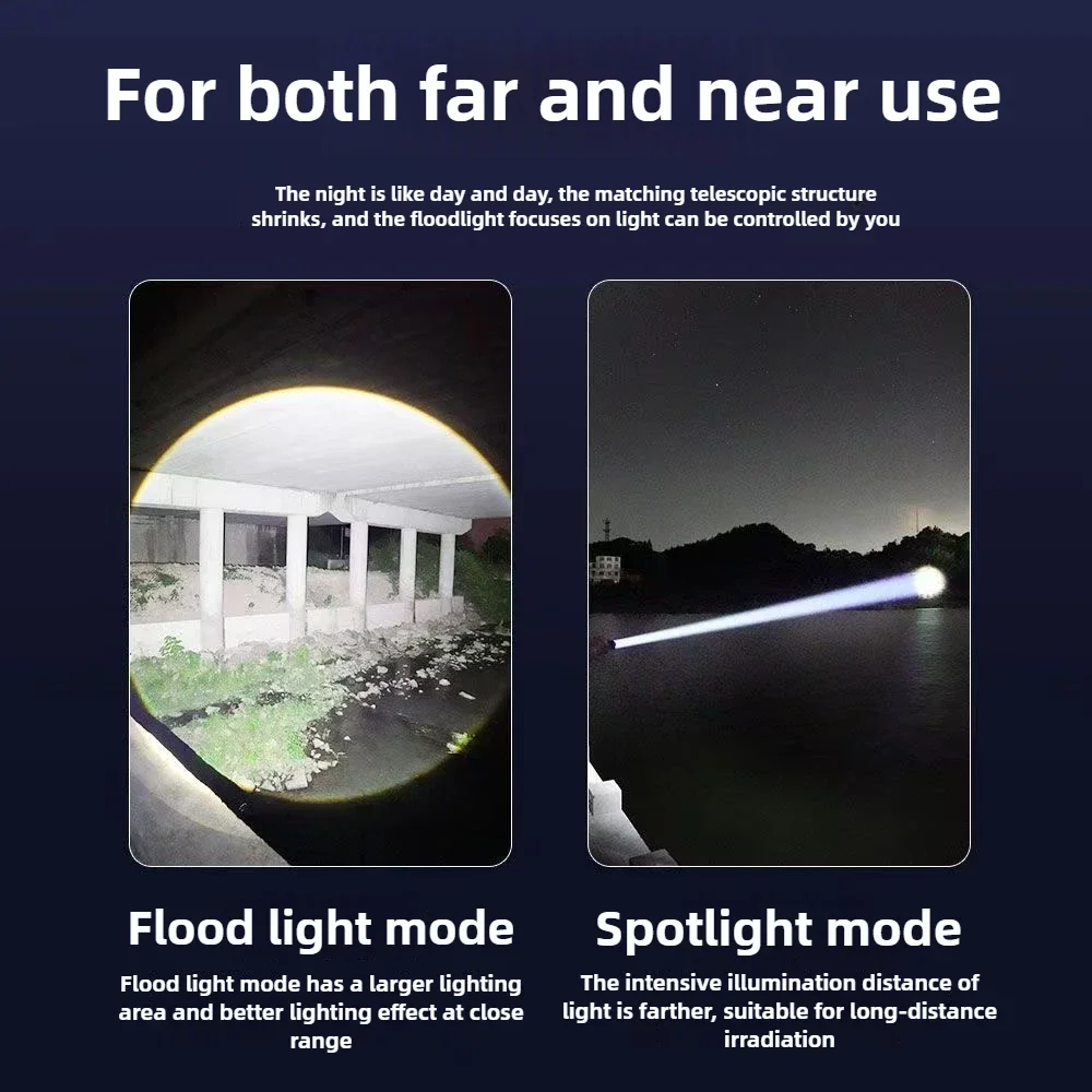  slider image of Portable LED Flashlight Telescopic