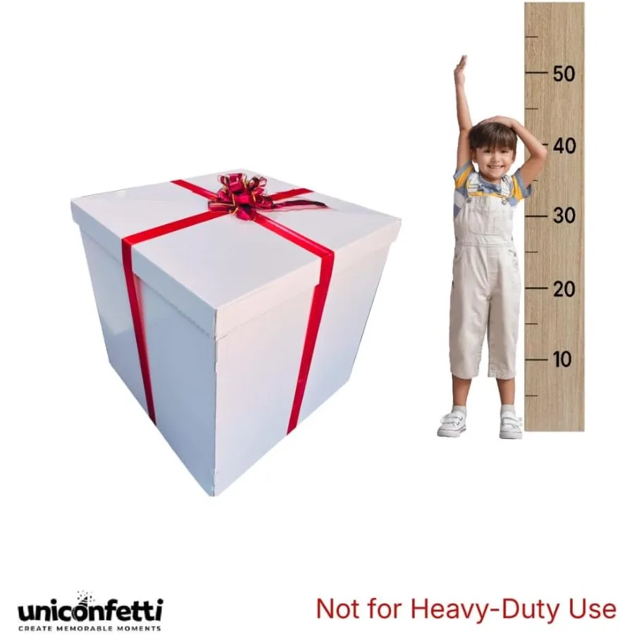 Extra Large Gift Box 28x28x28 InchesGiant Jumbo White Gift Boxes with Lid Perfect for Large Gifts Birthday Surprises Special Oc