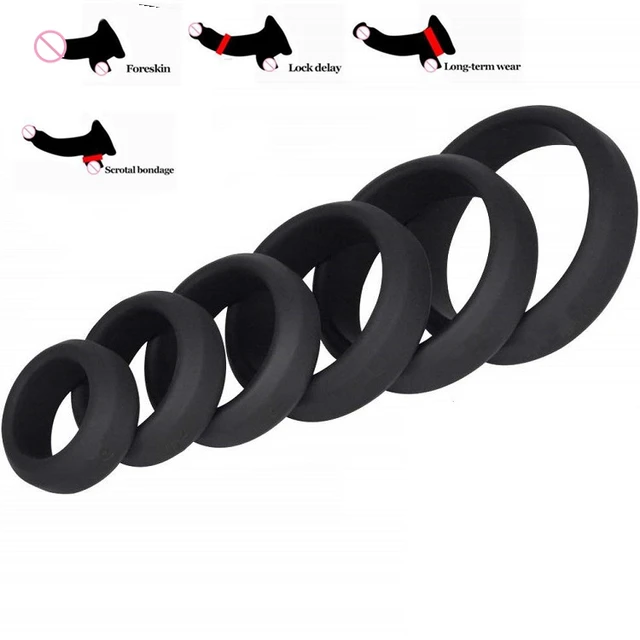 Silikon Cock Ring Penis Verbessern Erektion Verzögerung Ejakulation Cockring Sex Spielzeug Für Männer Vorhaut Lock Samen Ring Sex Shop 1