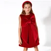 Baby Girls Big Bow Red Dress Children's Christmas Fashion Vest A-line Gown Princess Birthday Party New Kids New Year's Vestidos 6