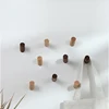 Natural Wood Clothes Hanger Wall Mounted Coat Hook Decorative Key Holder Hat Scarf Handbag Storage Robe Hanger Bathroom Rack 3