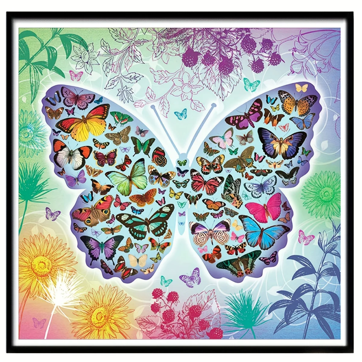 Butterfly Series Cross Stitch 11CT Printed Cross Stitch Kit Hand Embroidery Crafts Living Room and Bedroom Decorations