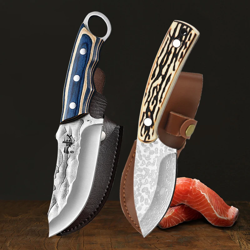 Forged Fruit Vegetable Knife Portable BBQ Cutting Small Knife Lightweight Utility Paring Peeling Pocket Cleaver