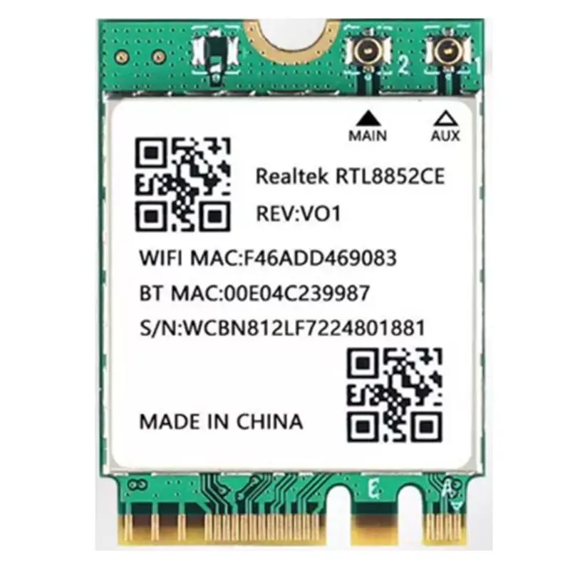 LC-Wifi 6E RTL8852CE M.2 네트워크 카드 5400Mbps 802.11AX 무선 어댑터 2.4/5/6Ghz 네트워크 카드
