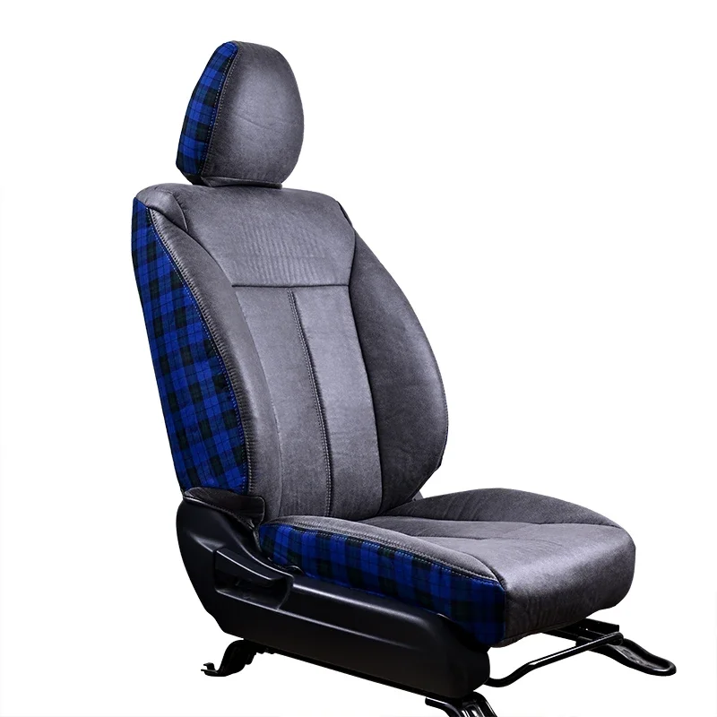

Car Seat Cover tech cloth with Tartan Fabric Car Seat Covers Full Set Luxury Customized car Style