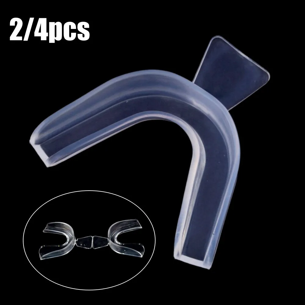 2/4Pc Trasparente Night Guard Gum Shield Vassoi Per La Bocca Per Bruxismo Sbiancamento Dei Denti Rettifica Per Attrezzatura Per La Protezione Dei Dent
