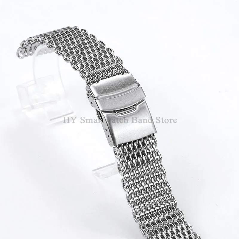 Luxury Adjustable Milanese Mesh Stainless Steel Diving Watch Strap, 4.0mm Thick