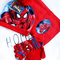 3-8Years New Autumn Winter Children Spider Cartoon Scarf Hat Glove Warm knitted hat Boy Girl Cap Child Christmas Hat 4