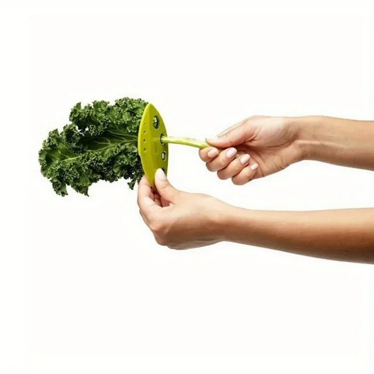 1pc Leaf Peeler, Kitchen Vegetable Leaf Peeler, Kale Beet Kale Thyme Basil Rosemary Plastic Leaf Peeler, Leaf Peeler Tools_voghion.com