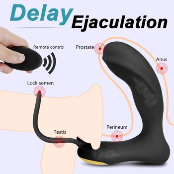 3 in 1 Cock Vibrator Prostate Massager Butt Anal Plug Vibrators Male Masturbator Anal Sex Toys For Men Adult Prostate Stimulator 3