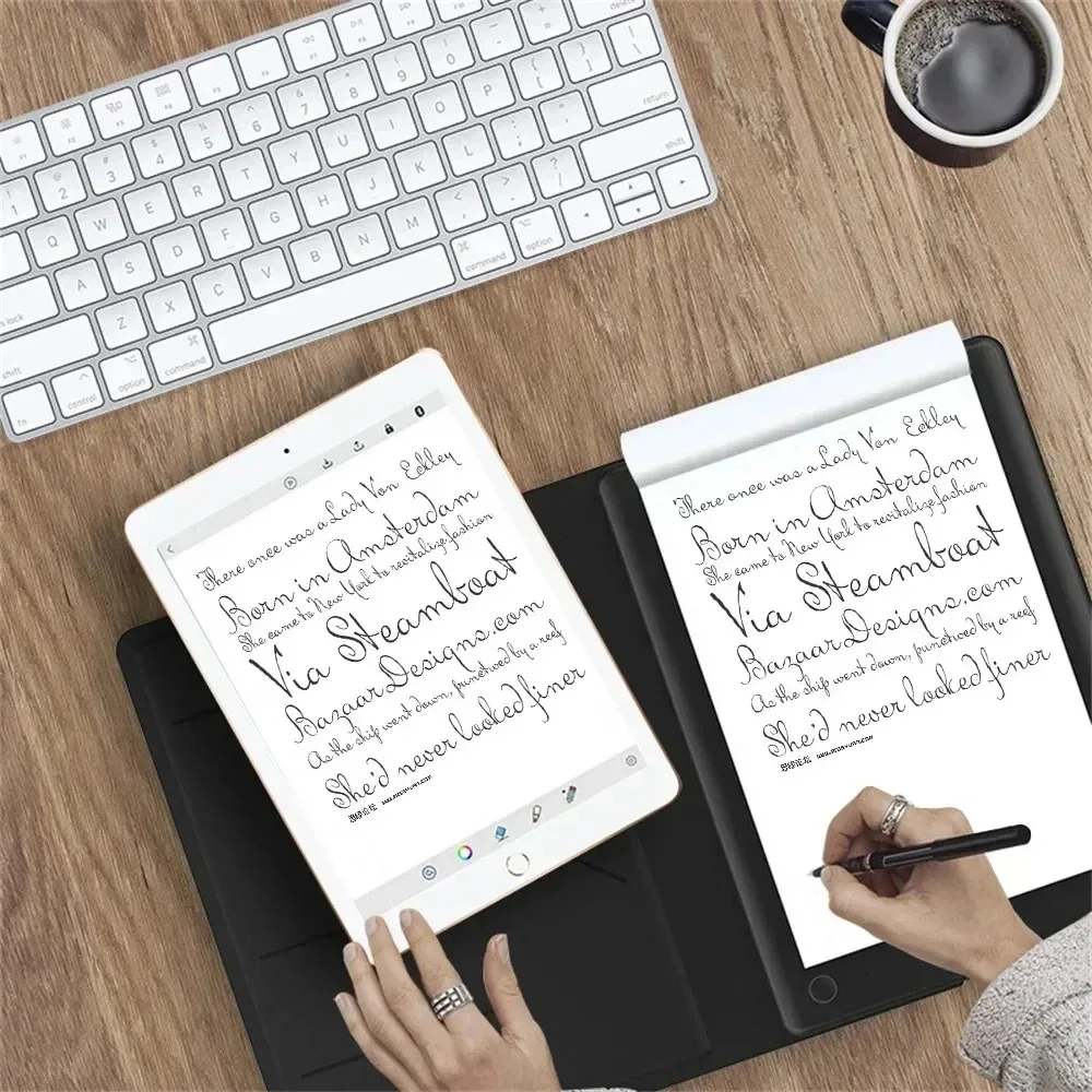 A5 블루투스 비즈니스 디지털 태블릿 그래피티 페인팅 패드 보드 사무실 크리에이티브 아트 작업 스마트 노트패드 노트북 라이팅 보드